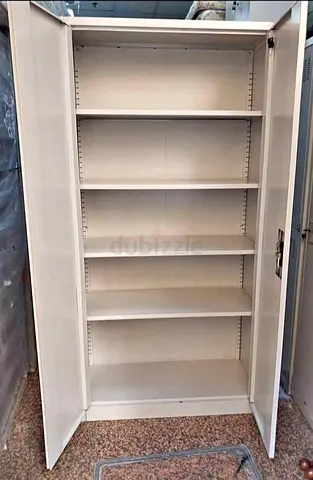 Metal Storage Cabinet / Wardrobe with Adjustable Shelves - Good Condition