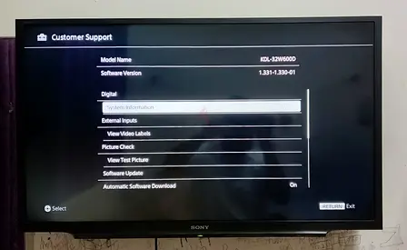 Sony Bravia 32” Smart LED TV (KDL-32W600D) + Wall Mount Stand | Excellent Condition