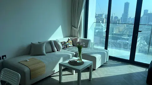 Customized modern L-shaped sofa - Original price 2200AED Selling for 1200AED -  Excellent condition