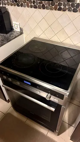 Stainless Steel Electric Cooker with Ceramic Hob and Oven