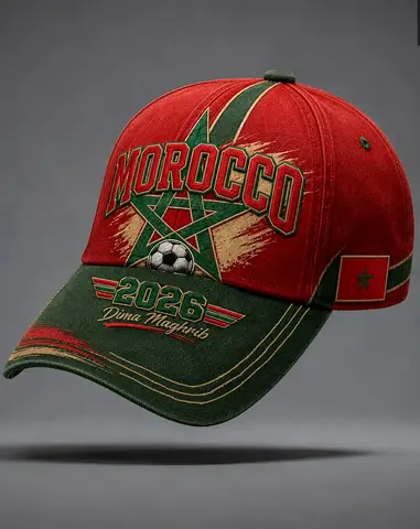 Morocco 2026 Football Adjustable Baseball Cap