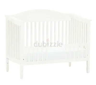 Pottery Barn Madison White Convertible Wooden Baby Crib