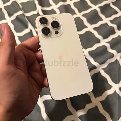 IPhone 15 Pro 128gb white titanium UAE version with original box  accessories.