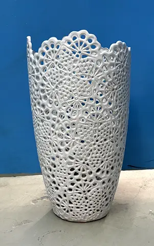 white ceramic decoration vase