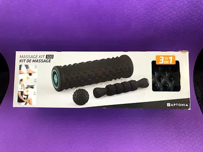 Massage KIT: Roller, Ball and Stick (Black)