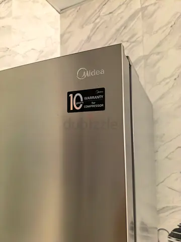 Midea Stainless Steel Single Door Refrigerator - Good Condition