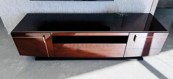 Low Modern Wooden TV Console Cabinet + center table