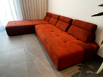 SOFA CORNER 4 SEATER FABRIC REVERSIBLE