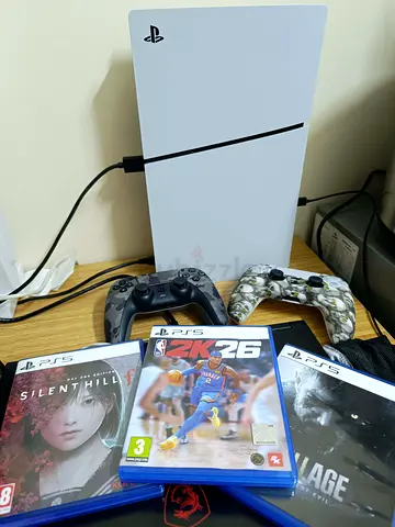PlayStation 5 Console with 2 Controllers and 3 PS5 Games, NEW