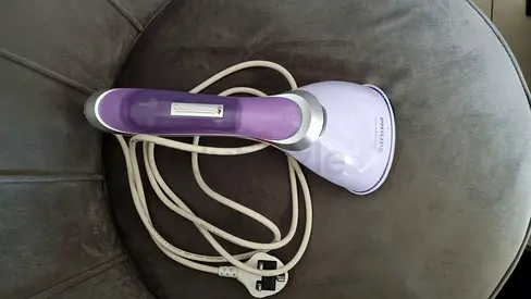 Handheld Garment Steamer - Philips, light purple, used