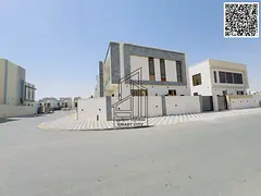 Own a villa in Ajman, Al Yasmin area, corner plot on two streets, opposite a park, with all fees inc