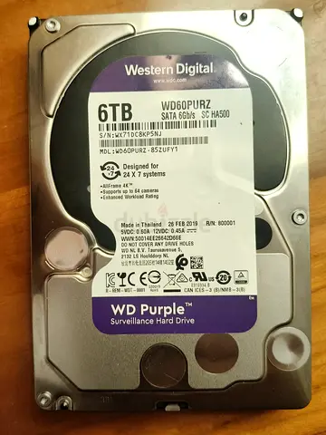 WD PURPLE 6 TB HDD