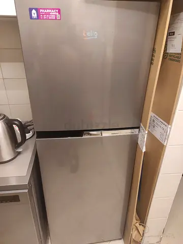 Beko Light Used double-door stainless steel refrigerator - good condition