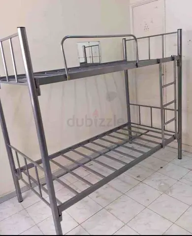 Second hand Metal Bunk Bed Frame - Silver, Double Decker