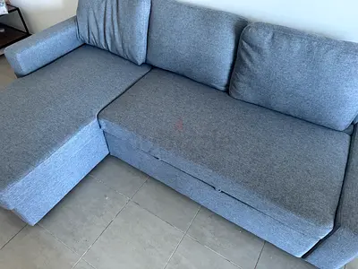 Extensible 3 seater corner couch/sofa bed