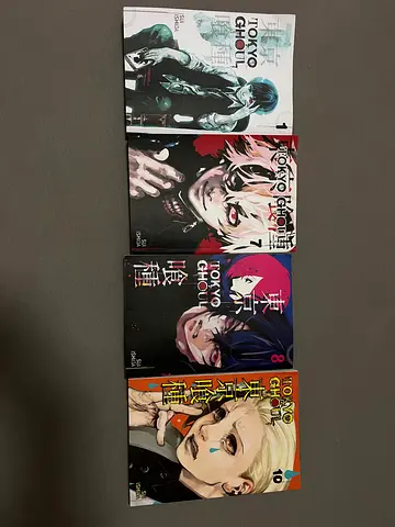 Tokyo Ghoul manga volumes 1, 7, 8, 10 (English)