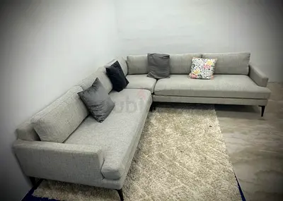 Like new condition west elm corner sofa