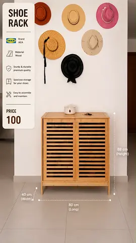 IKEA Wooden Shoe Rack / Cabinet - Good Condition