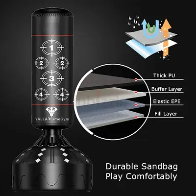 Freestanding Punching Bag with Weighted Base - Home Boxing Trainer