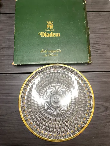 Vintage C1970’s WMF Diadem Bleikristall Lead Crystal Serving Display Platter Plate BNIB