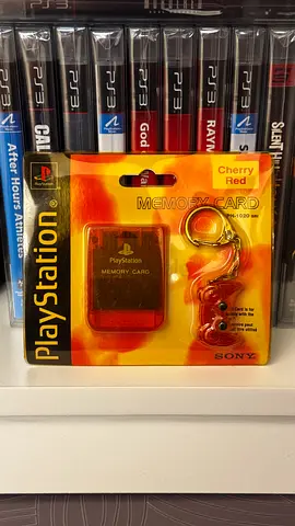 Sony PlayStation PS1 Memory Card (Cherry Red) - New in Pack