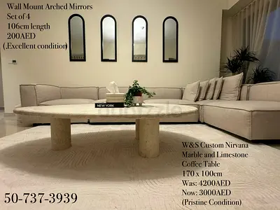 Set of 4 Black Arched Wall Mirrors