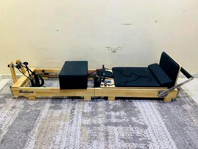 Wooden Pilates Reformer Machine with Box and Straps - Good Condition