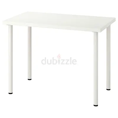 Ikea Linnmon Simple white rectangular dining/work table - 4 legs