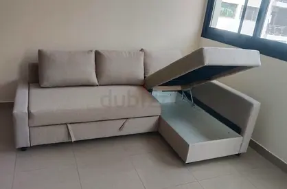 IKEA L Shape Sofa cum bed with big storage and you can fix the storage left or right anyside you wan