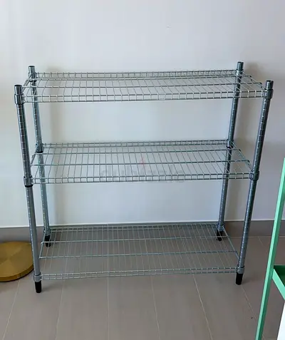 3 Tier Chrome Wire Storage Shelf