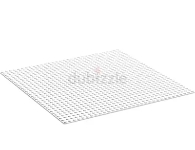 Large White Building Baseplate Compatible with LEGO (32x32 studs)