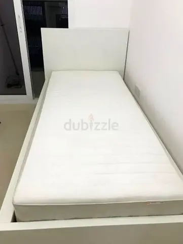Ikea malam single bed (90*200)with  an IKEA mattress ✨