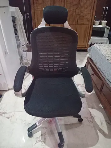 Ergonomic Office Chair with Headrest - Black