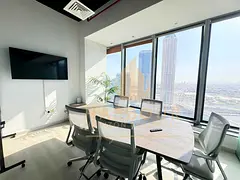 Furnished Office For Rent With Glass Partitions
