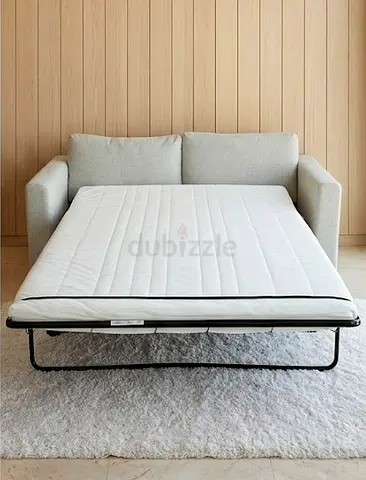 VIMLE Compact 2-Seater Sofa Bed with Fold-Out Mattress - Light Grey