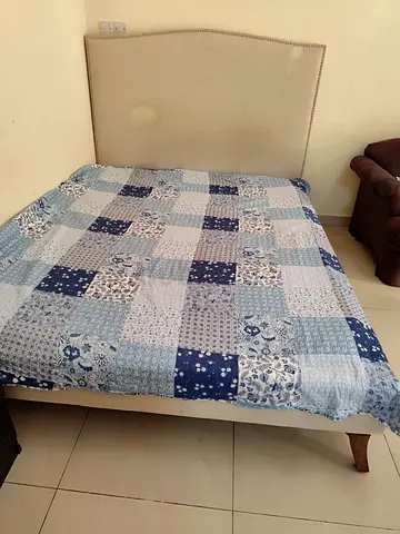 Queen bed frame with  mattres — used, good condition