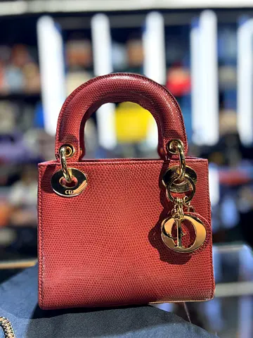 Dior Lady Dior Mini Rose Hue Lizard Leather
Excellent Condition • Full Set
