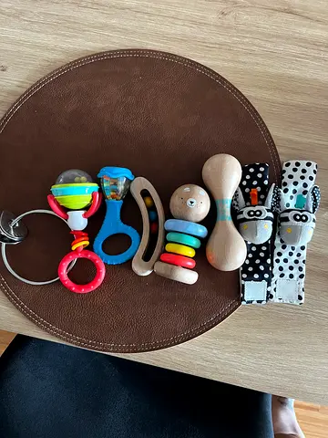 Small assortment of baby rattles - good used condition