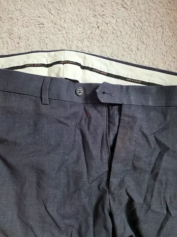 Mens Grey Dress Trousers - Slim Fit, Size XL