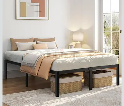 Metal Bed Frame Queen Size 160x200 cm – Like New.Selling at 50% of the original price – only 180 AED
