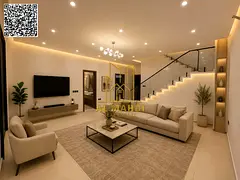 Modern villa for sale, 5 bedrooms, large front setback, luxury finishes, registration fees included,