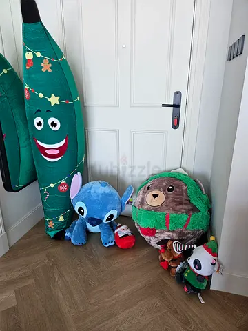 Large Plush Toys Bundle – Stitch, Christmas Tree plush, Bear  More