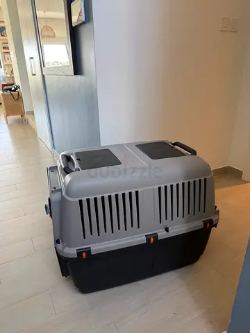 Large hard-shell pet carrier with wheels and secure latches