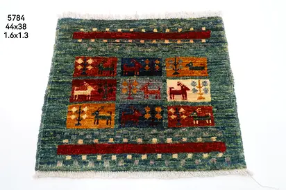 44x38cm Small Handwoven Tribal Gabbeh Style Rug afghan wool rug door mat rug carpet gift carpet
