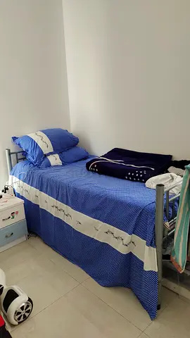 Single metal frame bed