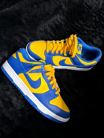 Blue  Yellow Nike Dunk Low sneakers - used, like new  condition Size 41