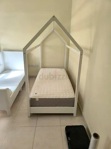 White House-Frame Single Kids Bed with Mattress (IKEA-style)