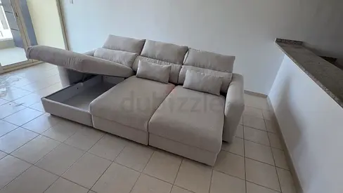 Ikea Eskelstuna L shape sofa bed Beige