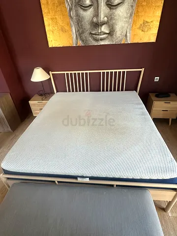 King sized mattress + bed frame