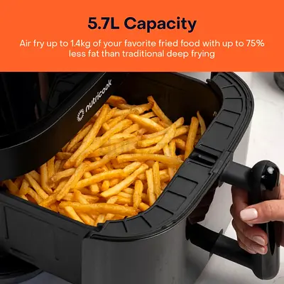 Nutricook Air Fryer 3 Vision 5.7L, 1700 Watts Black AF357V